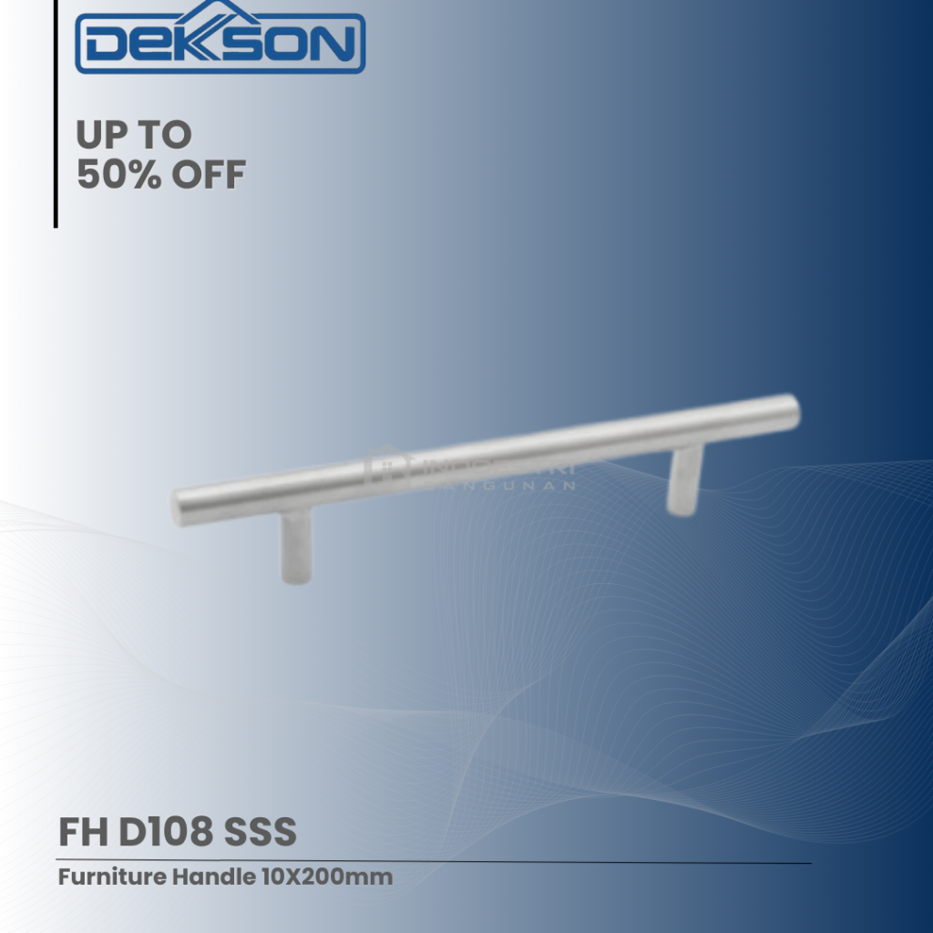 Handle Laci Lemari Dekkson FH D108 10X200mm SSS / Handle Laci