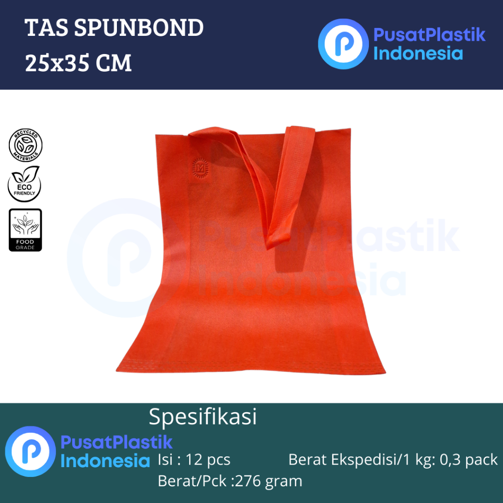 

Tas Kain 25x35 Isi 12pcs | Goodie Bag | Spunbond Handle 25 x 35