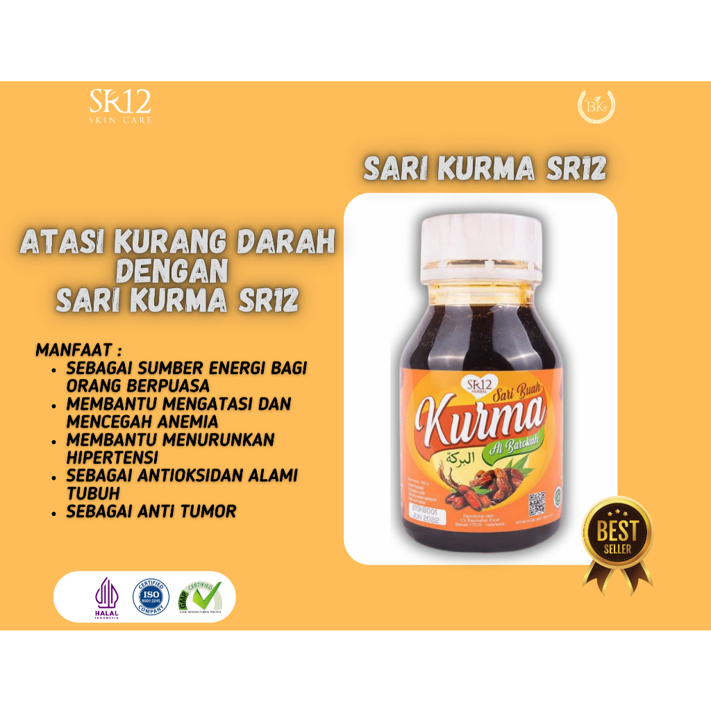 

Sari Kurma SR12 Mencegah anemia dan kurang darah