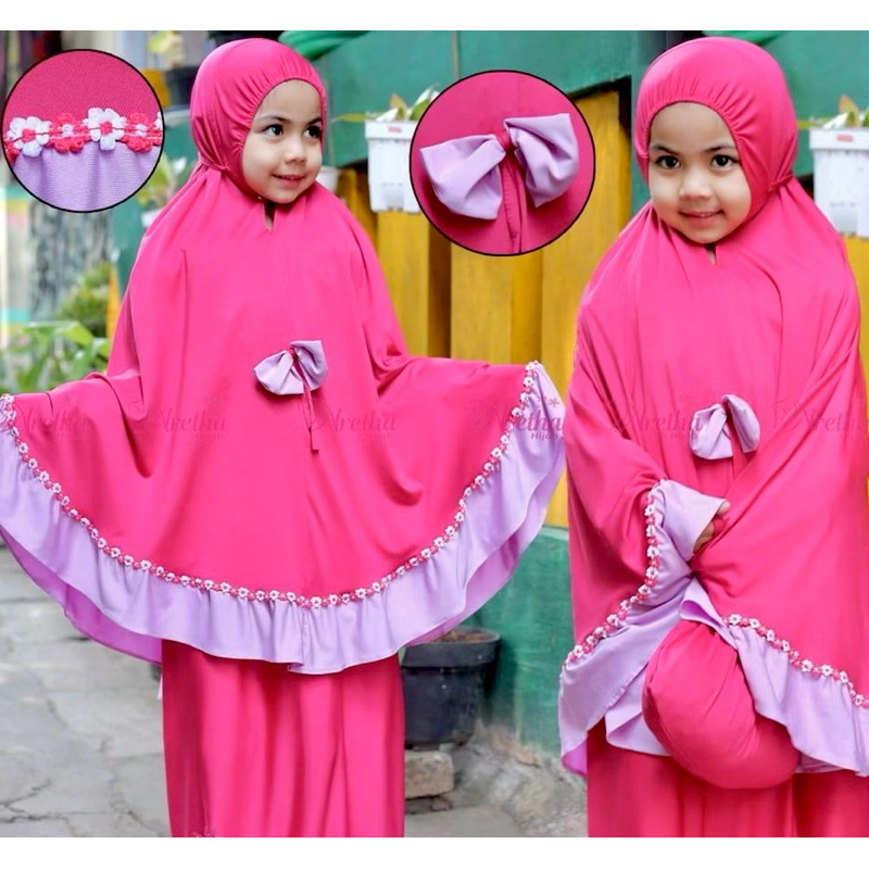 MUKENA ANAK // MUKENAH ANAK // MUKENA ANAK ARETHA // MUKENA ANAK KARAKTER // MUKENA ANAK SD // MUKEN