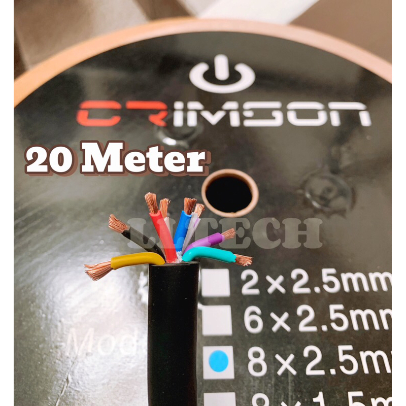 20 Meter Kabel Speaker Crimson isi 8 Ukuran 8x2,5 / 8x2.5 Kabel speaker kualitas bagus
