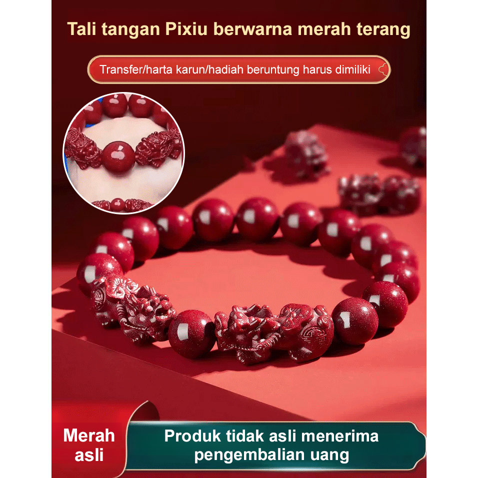 ⚡️Pixiu Ganda Menarik Kekayaan + Mengumpulkan Kekayaan⚡️Gelang Pixiu/Gelang Cinnabar Pixiu/Gelang Pa