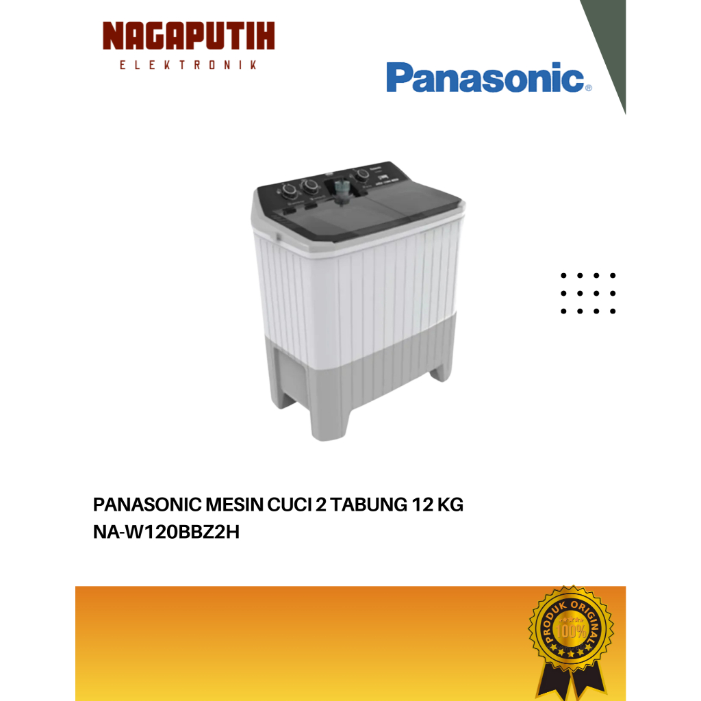 MESIN CUCI PANASONIC 12 KG 2 TABUNG NA-W120BBZ2H
