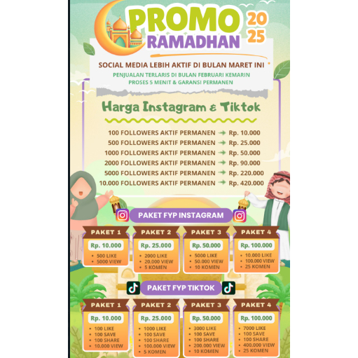 Jasa Update followers dan views instagram dan tiktok