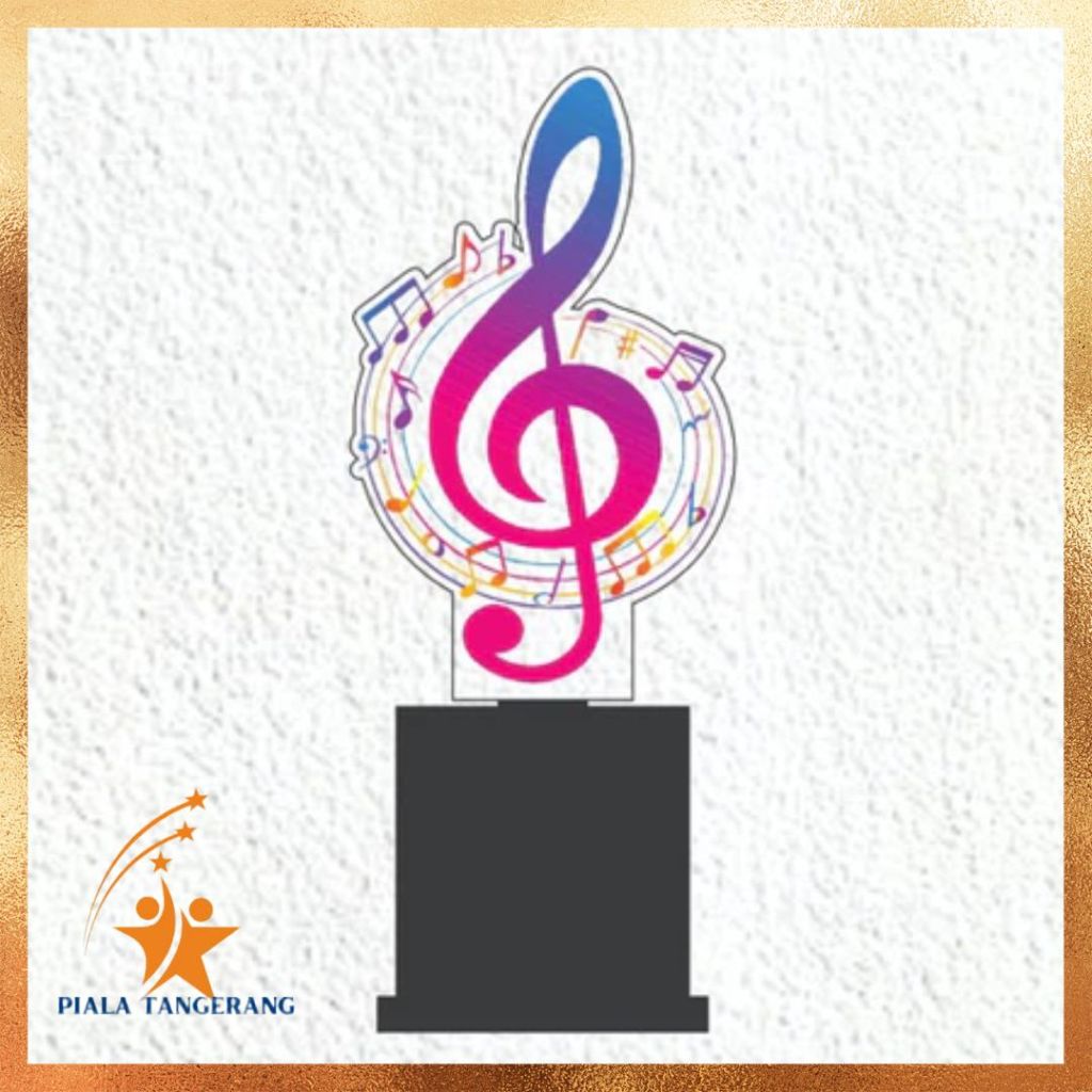 Piala Mic Piala Menyanyi Piala Nada Piala Musik Piala Musik Akrilik Custom