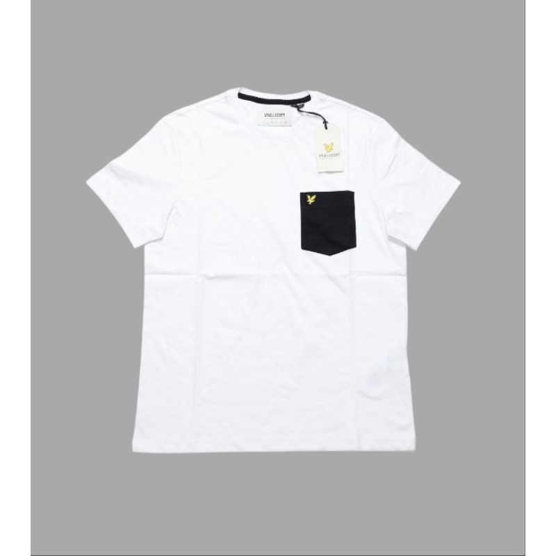 Lyle and Scott Contrast Pocket T-Shirt White Original