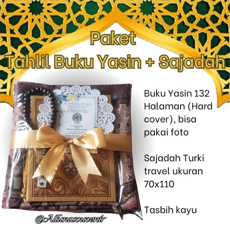 Sajadah turki +Yasin hard +tasbih haul tahlil tahlilan 40 hari