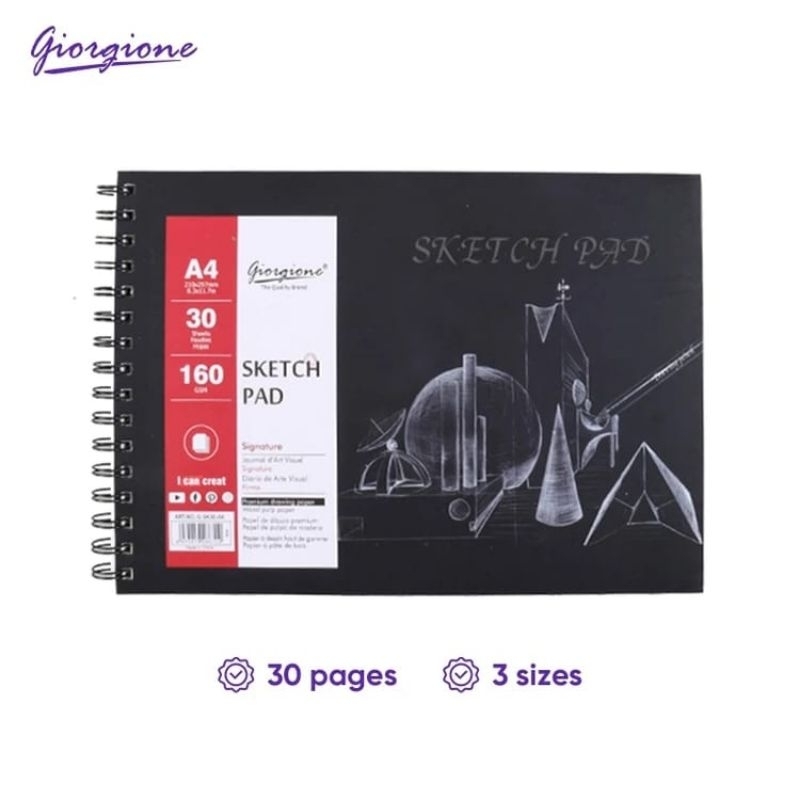 

Giorgione Sketch Book Buku Sketsa 180 GSM Isi 30 Lembar | Sketchbook Giorgione