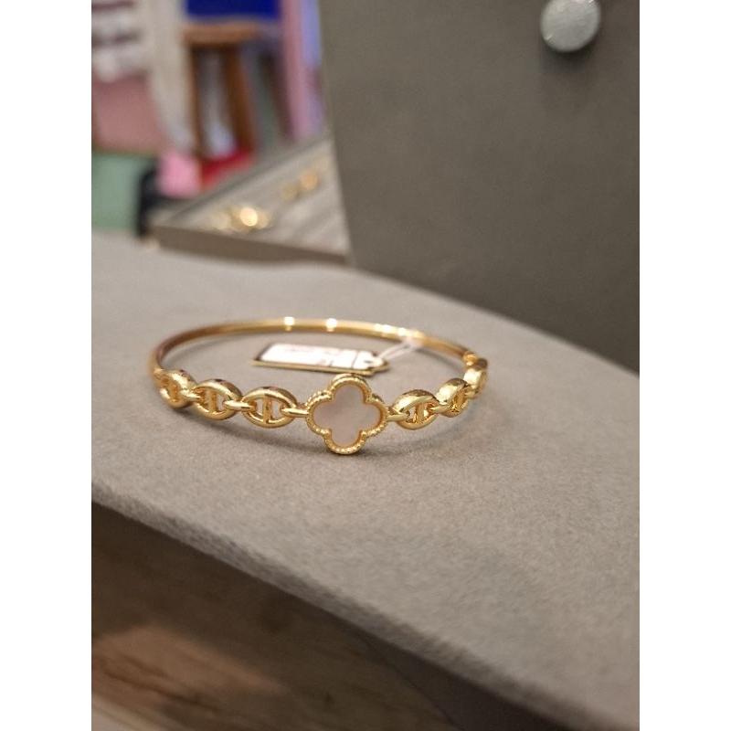 Bangle Clover Motif Rantai