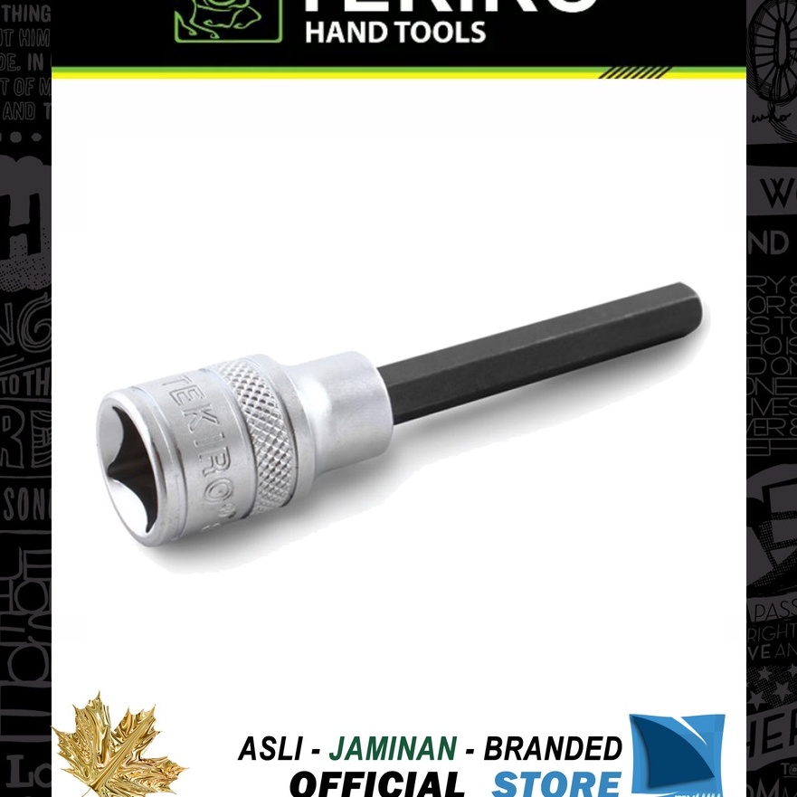 HJ6 Kunci Mata Soket L Ketok L4  L12 mm 12 inch DR  Hex Bit Sock Spanner TEKIRO