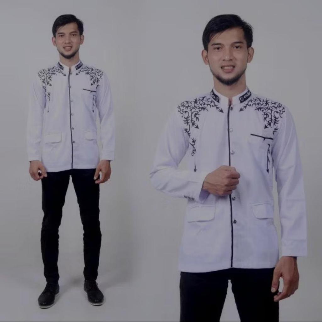 JASKO PRIA DEWASA MOTIF IS BORDIR TERBARU 2025 BAJU KOKO LEBARAN UKURAN BIG SIZE JUMBO