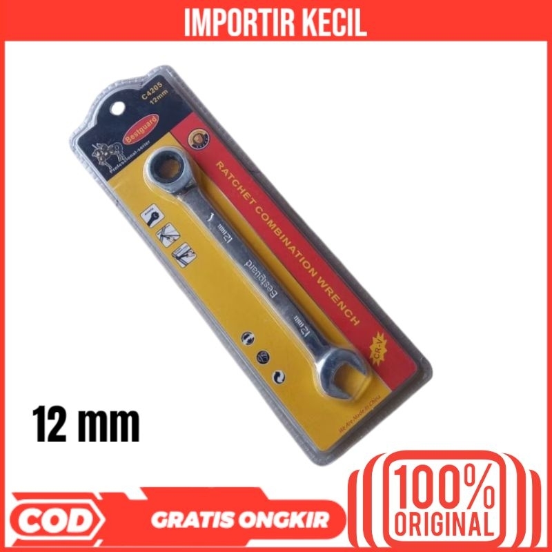 BESTGUARD KUNCI RING PAS RACHET 12 MM RACHET RING PAS 12 MM