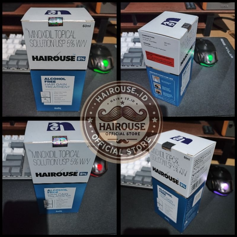 HAIROUSE MINOXIDIL 5% INDIA 60ML - PENUMBUH BREWOK DAN RAMBUT