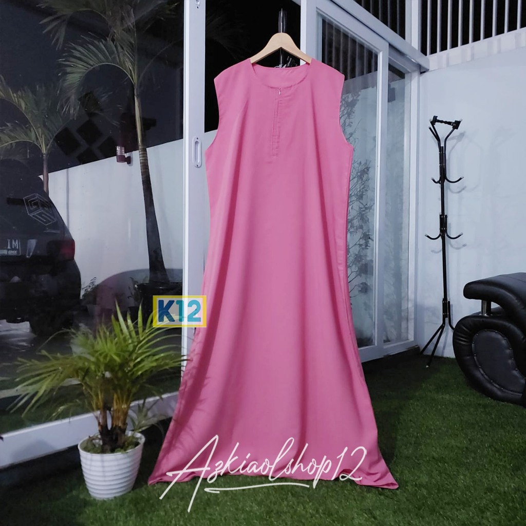 (BISA COD) INNER DRESS ABAYA/ INNER ABAYA TANPA LENGAN