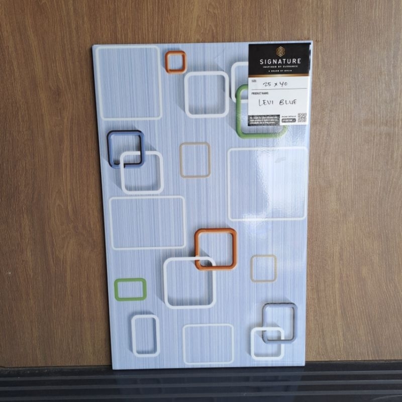 Keramik Dinding Kamar Mandi / Keramik Dinding Dapur / Keramik Dinding Mulia Signature 25x40 LEVI BLU