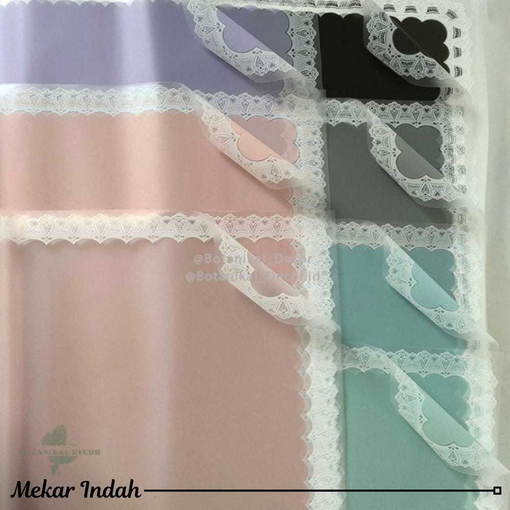 

[5 LEMBAR] Lace Frame Flower Wrapping Cellophane Paper Waterproof Paper Kerts Buket Bunga Korean Wrapping Florist Material Hand Bouquet