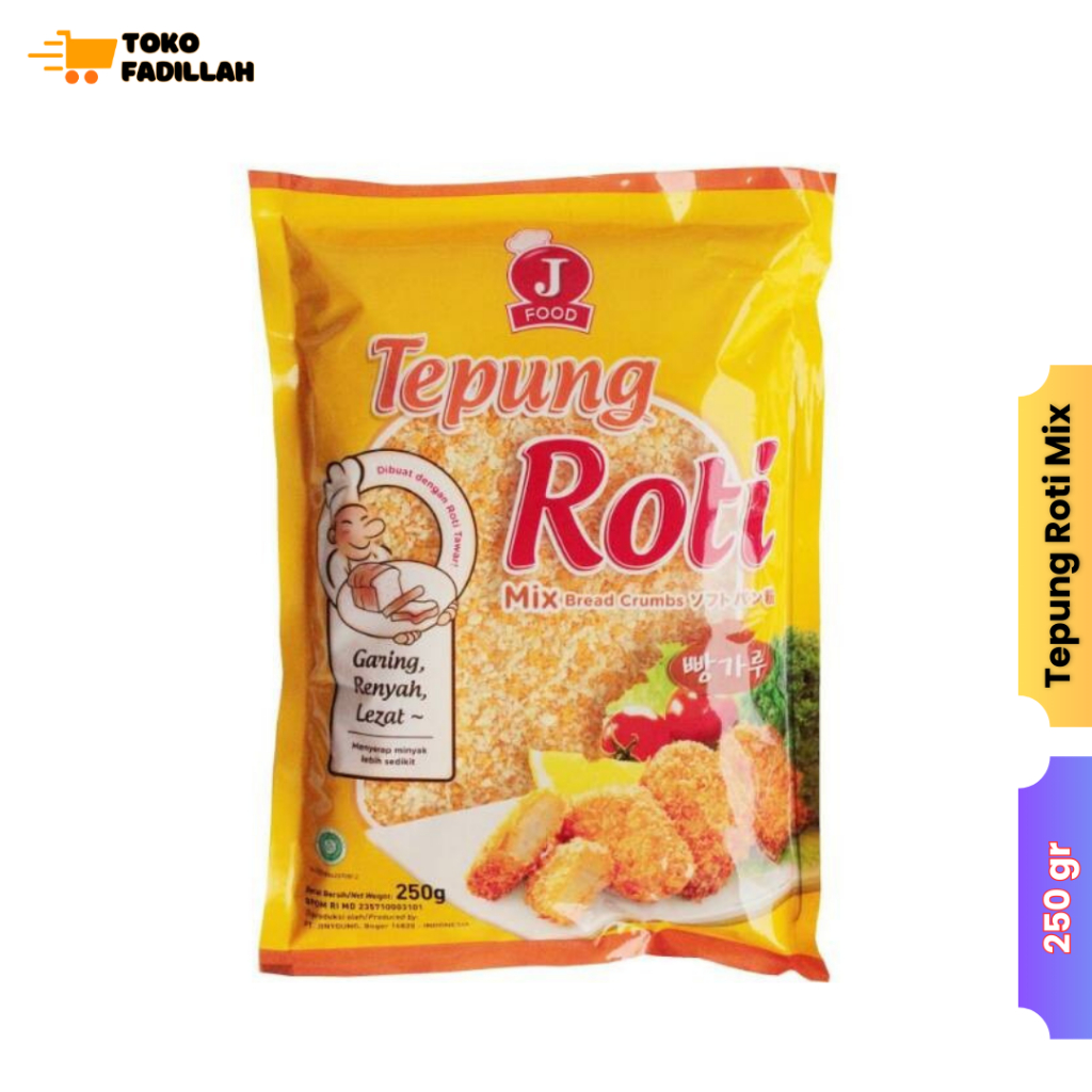 

J FOOD Tepung Roti Mix 250 gr Bread Crumbs - Tepung Panir