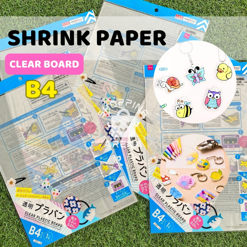 

Shrink Paper CLEAR BOARD Bening Transparan Ukuran B4 Shrink Plastic Premium Menggambar Gantungan Kunci Transparant Warna Clear Tekstur Licin Oil Based Marker Keychain Dipanaskan Heat Gun Oven Plastik Polystyrene Iron Kualitas Bagus Shopping Arena Malang