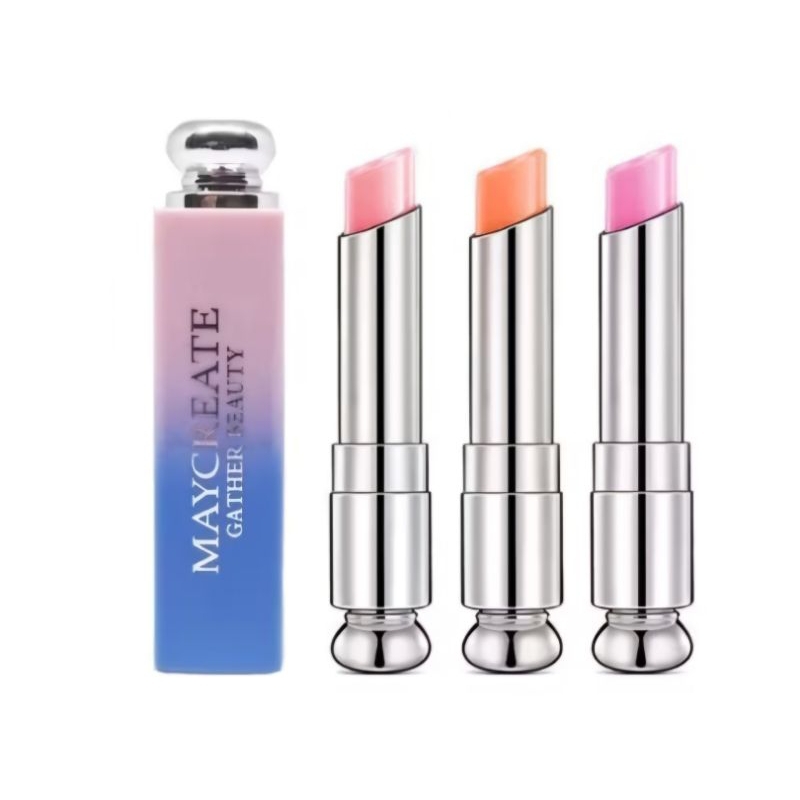 Lipstik Maycreate Lipbalm Lipgloss Korea Melembabkan Moisturizing Color Changing ORI BPOM