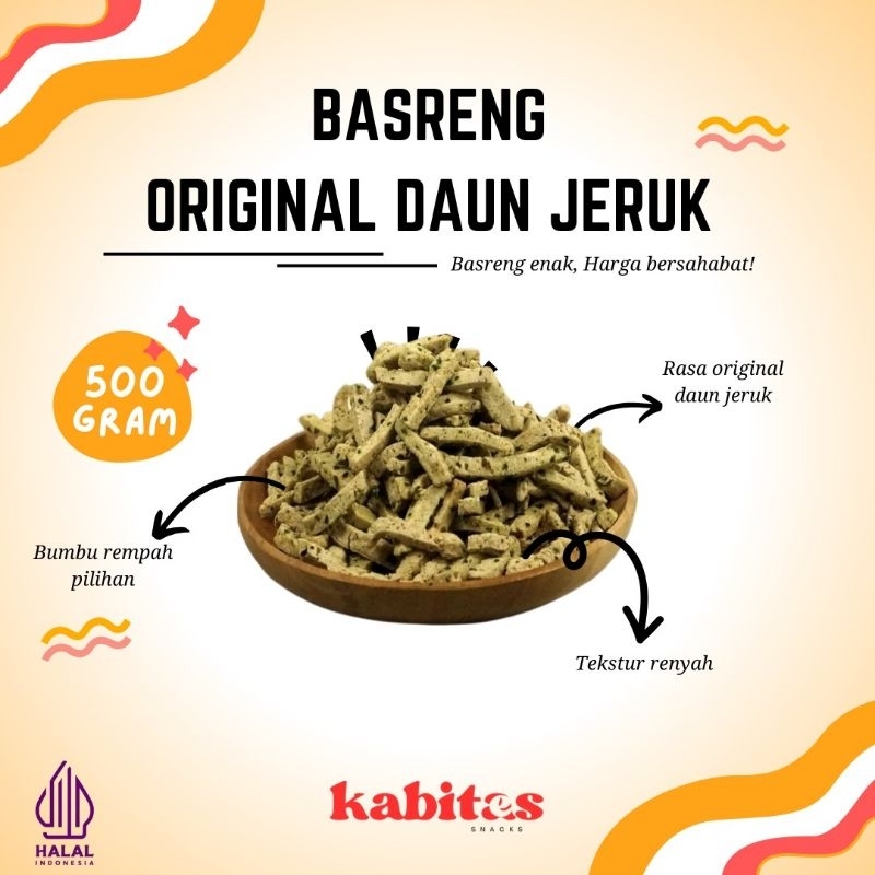 

Kabites Snacks Basreng Rasa Original Daun Jeruk - Pack 500gr