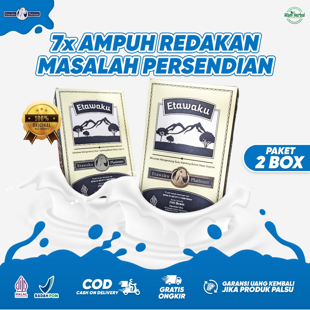 

Etawaku Platinum Susu Kambing Murni Solusi Tulang Sendi Dan Pernapasan Original Paket 2 Box