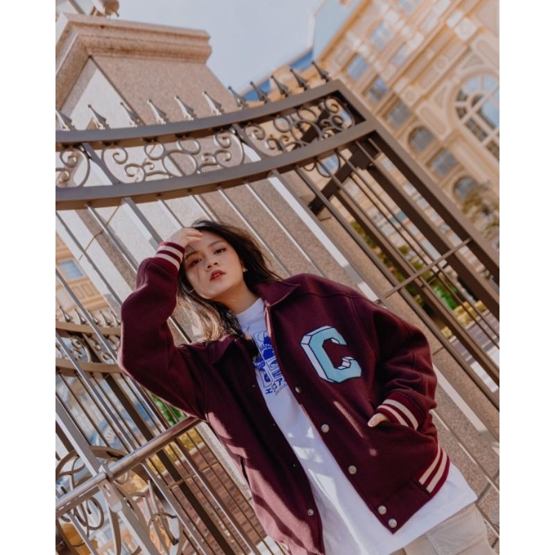 erigo varsity merah Christy JKT48