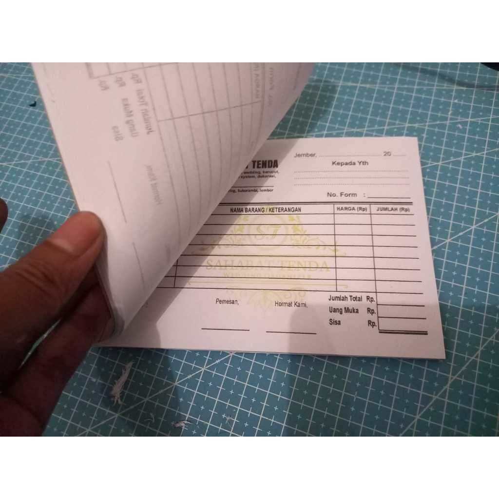 Nota Custom – Desain Sesuai Keinginan | Cetak Nota Usaha | Struk Pembelian