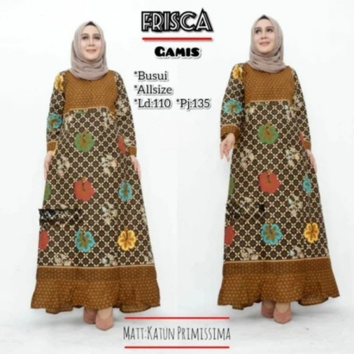 Gamis Batik Wanita Motif Mewah Elegan