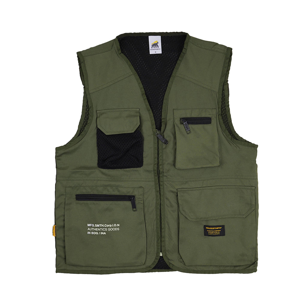 House of Smith PDG Vest Pria - Leif Utility Vest - Rompi