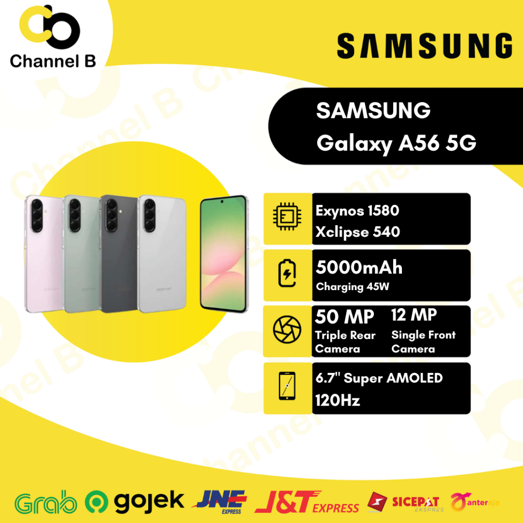 Samsung Galaxy A56 5G Smartphone ( Ram 8GB + Rom 256GB | Ram 12GB + Rom 256GB ) Garansi Resmi