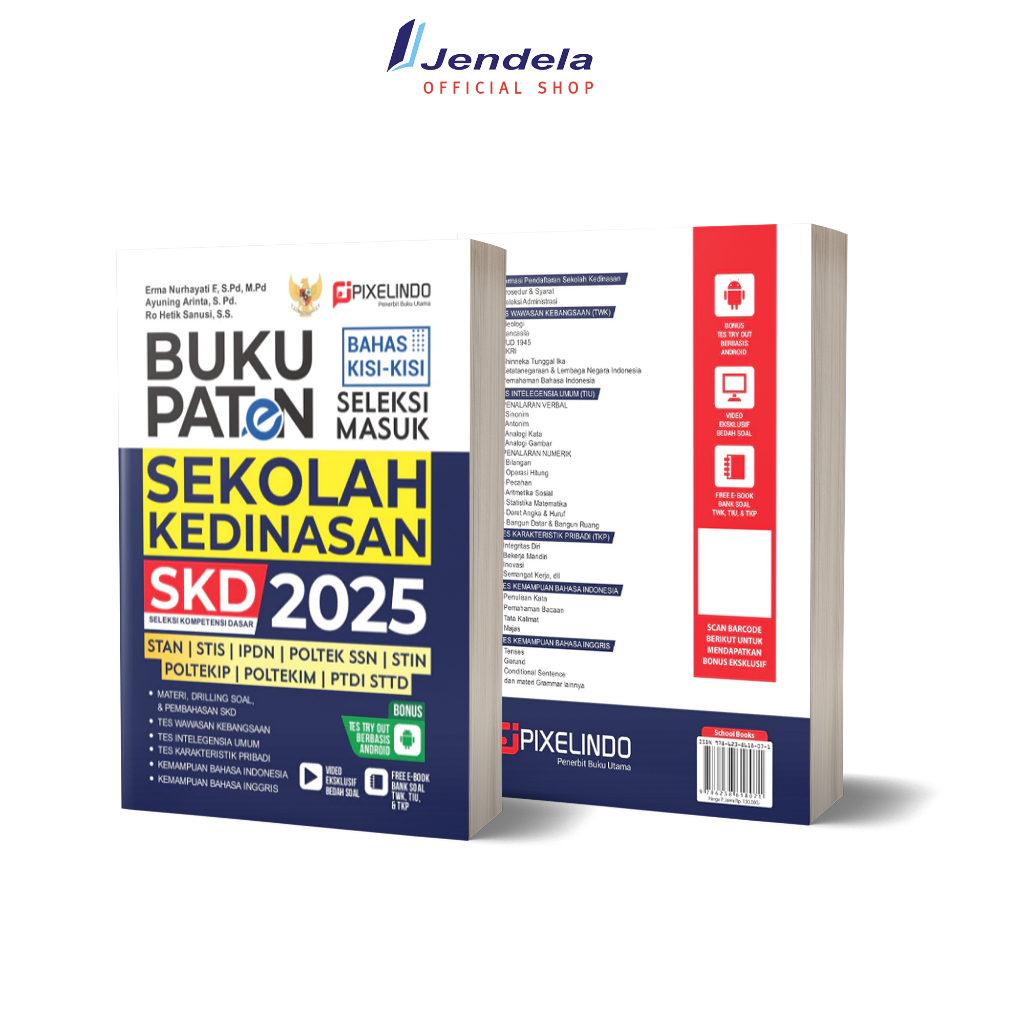 Buku Paten Bahas Kisi-kisi Sekolah Kedinasan 2025 / Buku Paten Sekolah Kedinasan SKD 2025 - Pixelind