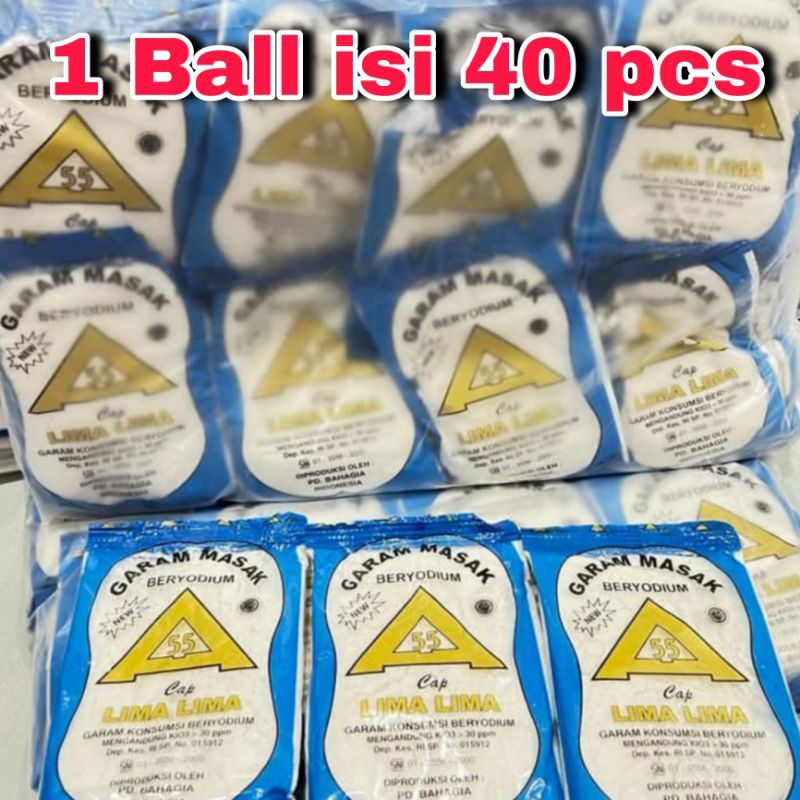 

Garam masak / garam konsumsi Beryodium isi 40 pcs / 1ball