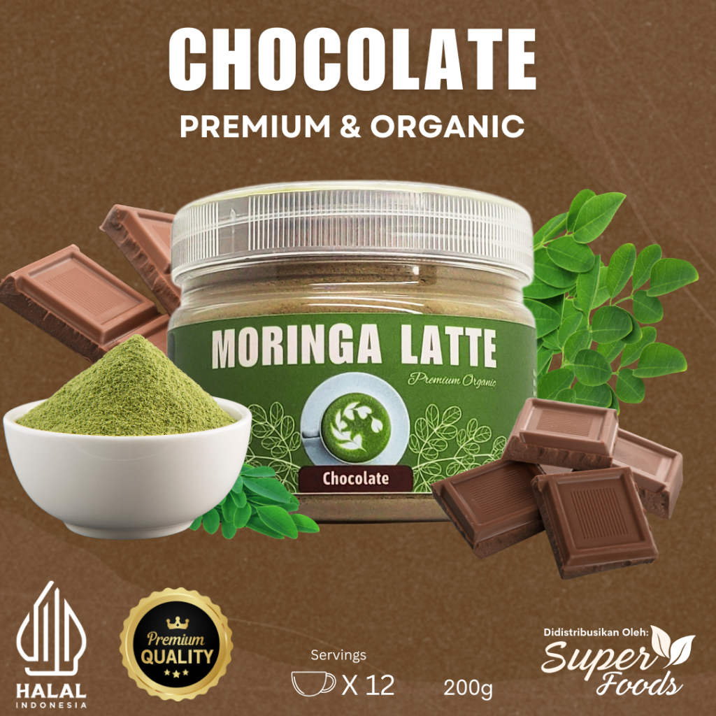 

Moringa Latte Superfoods [CHOCOLATE] 200gram (organik)(kelor)(PREMIUM)