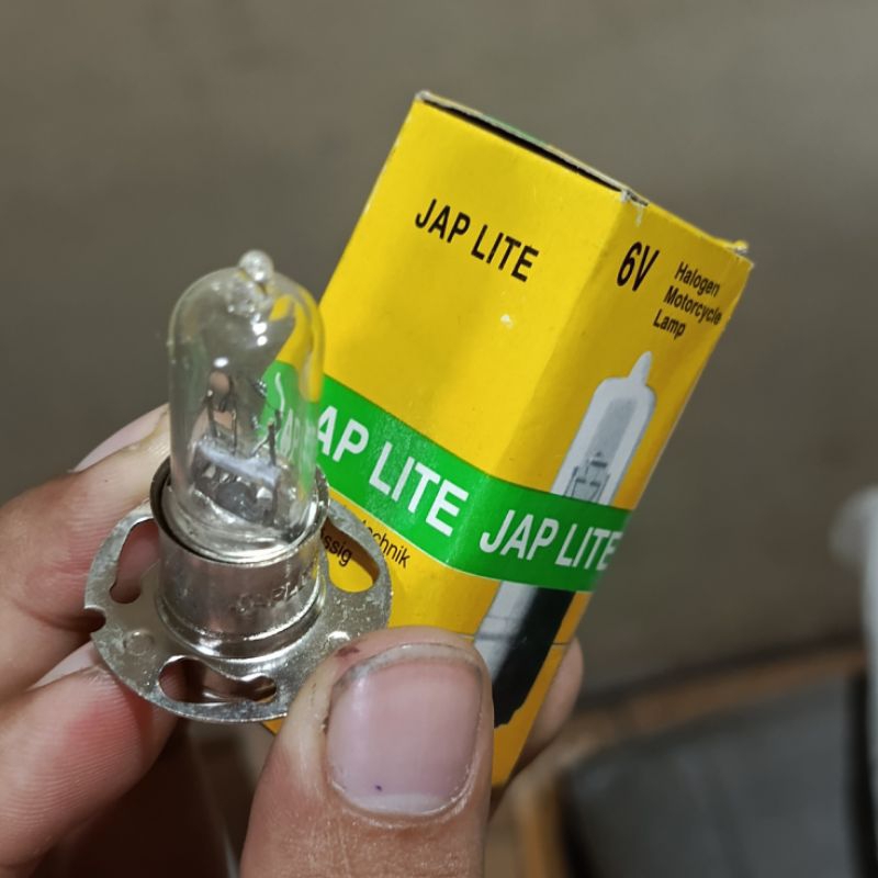 (2F) BOHLAM DEPAN HALOGEN RX KING 6V 35W bolam lampu depan RX king halogen 6volt 35watt halogen rx 1