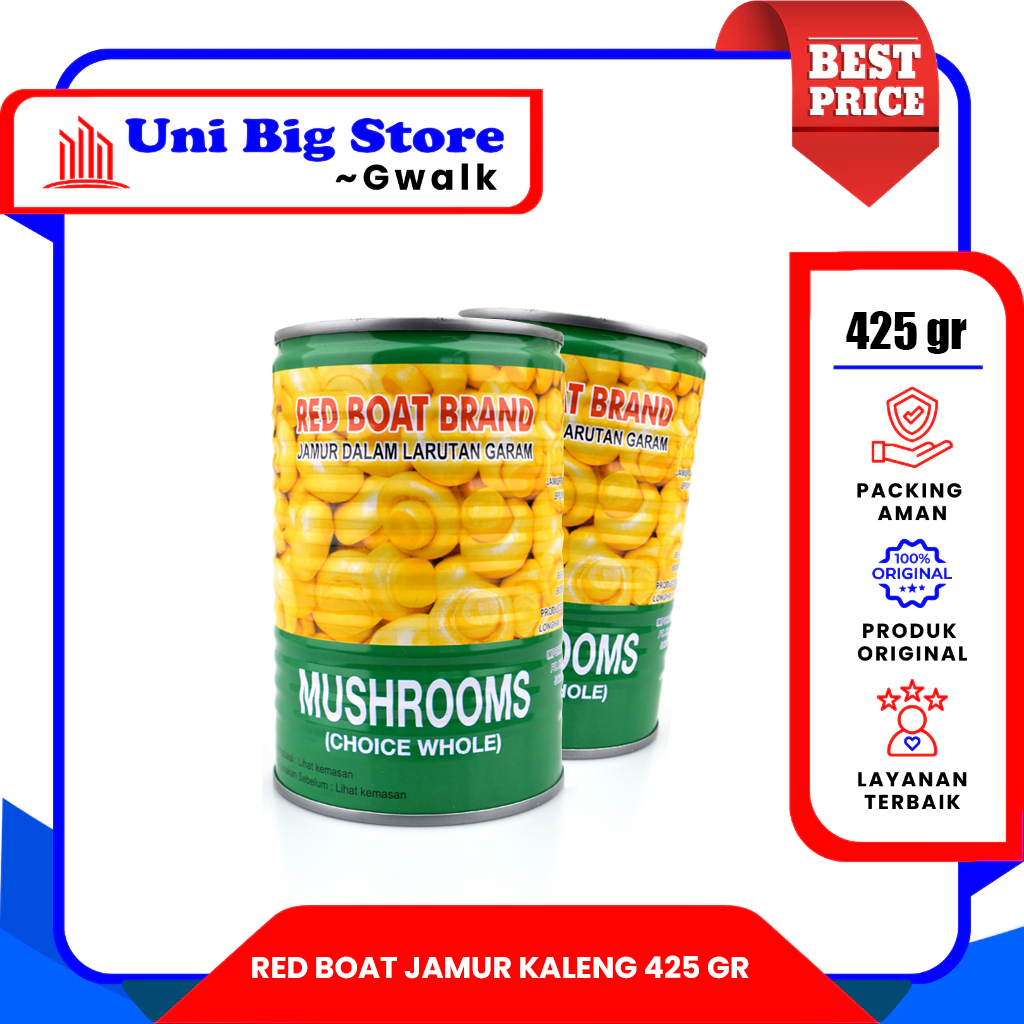 

RED BOAT MUSHROOM JAMUR KANCING KALENG - 425 gr