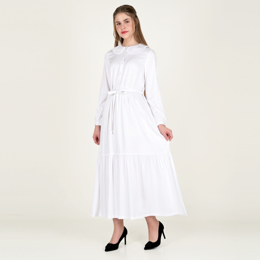 Novel Mice Signature – White Classic Dress [Rayon]