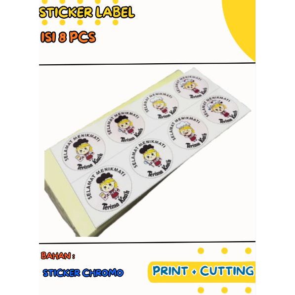 

(1 LEMBAR ISI 8 PCS) STICKER LABEL/ STICKER CUTTING/LABEL MAKANAN