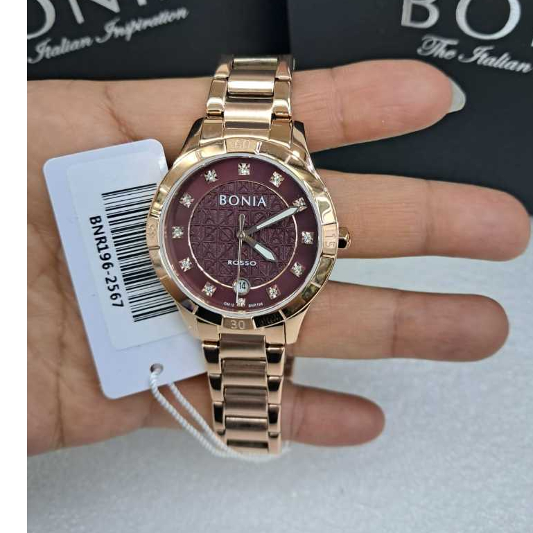 100% ORIGINAL !!! JAM WANITA BONIA ROSSO  BONIA BNR196-2567 BONIA BNR196