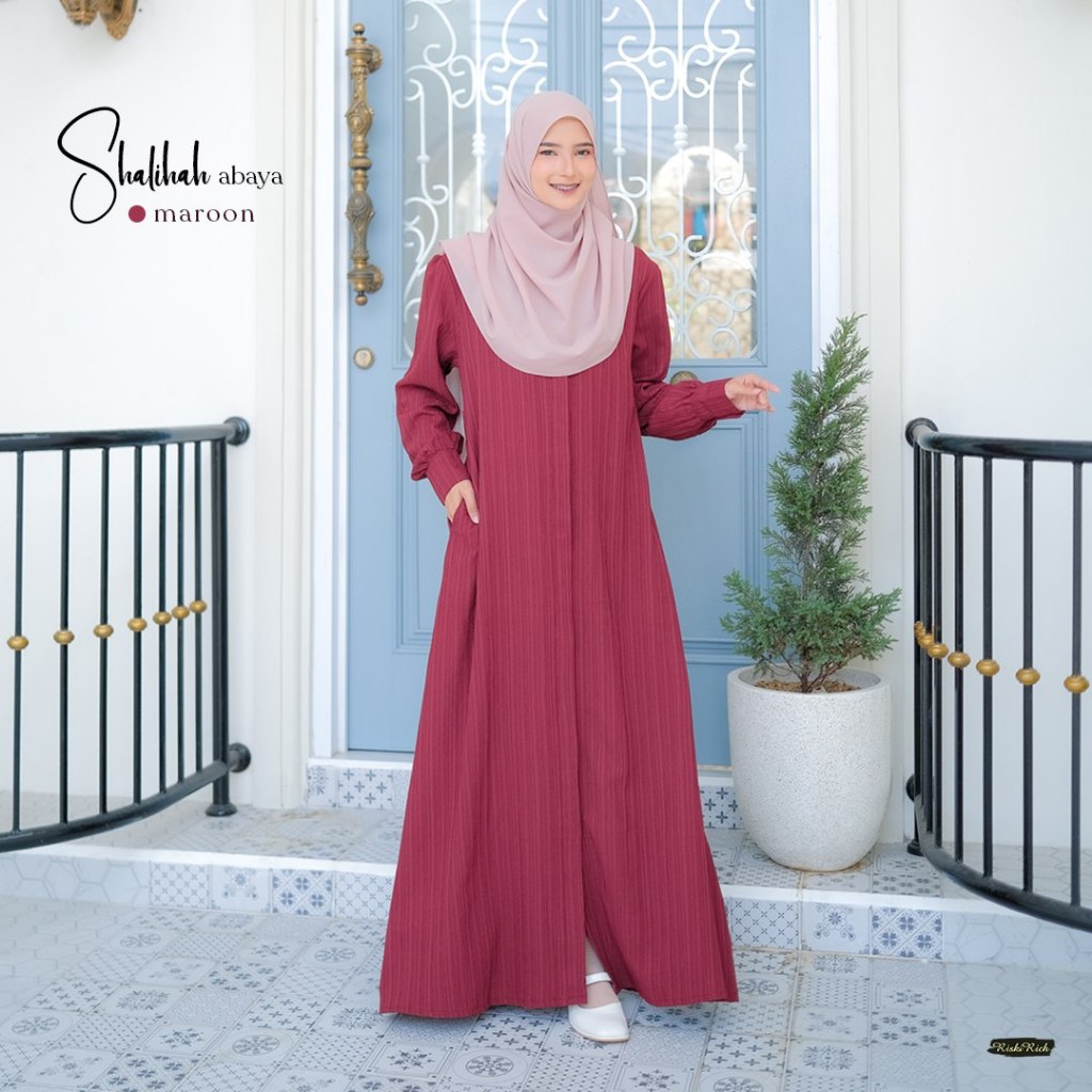 RISKIRICH Shalihah | Gamis Abaya Remaja Kekinian | Outfit Kekinian