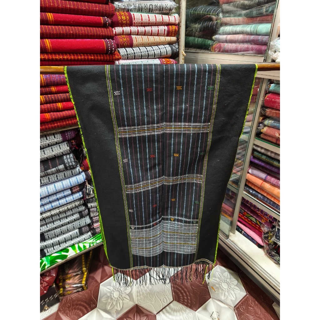 Ulos Simalungun Suri-suri Tenun Mesin Hitam