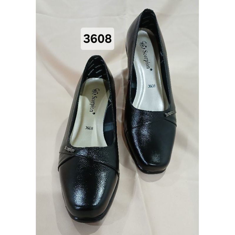 Scorpion - 3608 Sepatu Kulit Pantofel Wanita Hak 5cm