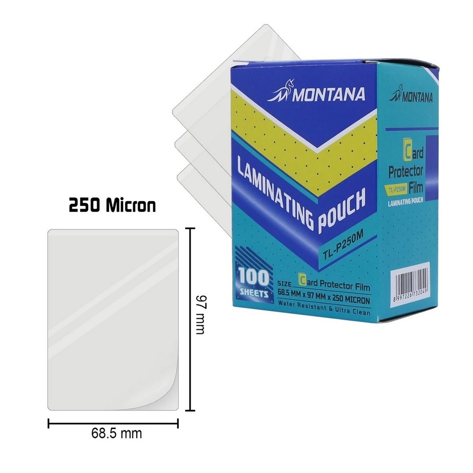 

LAMINATING ID KTP MONTANA TL-P250M 1 PACK ISI 100 PCS