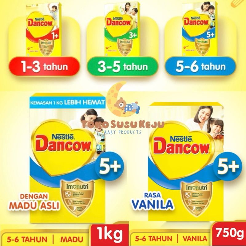 

Dancow 3+ 5+ Madu Vanila 1Kg 5+ Vanila 750gr Susu Dancow