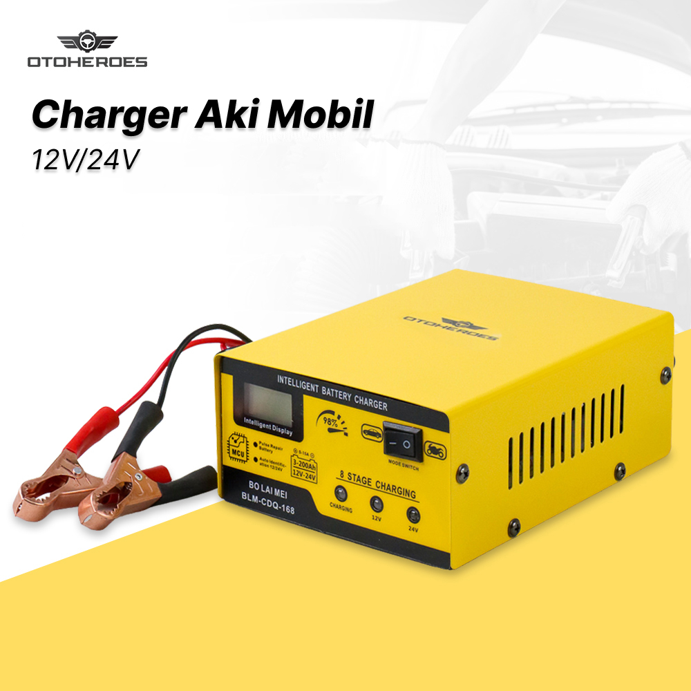OTOHEROES BO LAI MEI Charger Aki Mobil Battery Charger 12V/24V 15A - BLM-CDQ-168