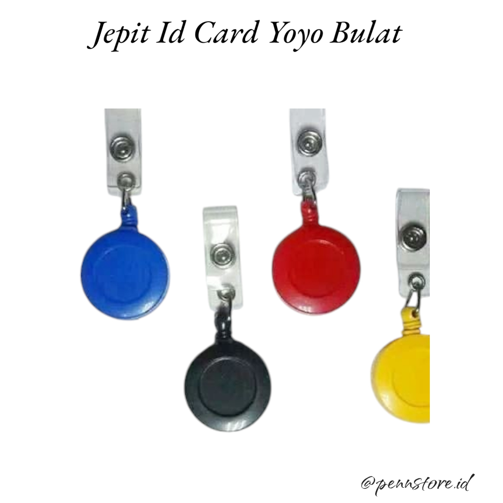 

(PCS) Jepit Id Card Yoyo Bulat - Merah Kuning Hijau Biru Hitam