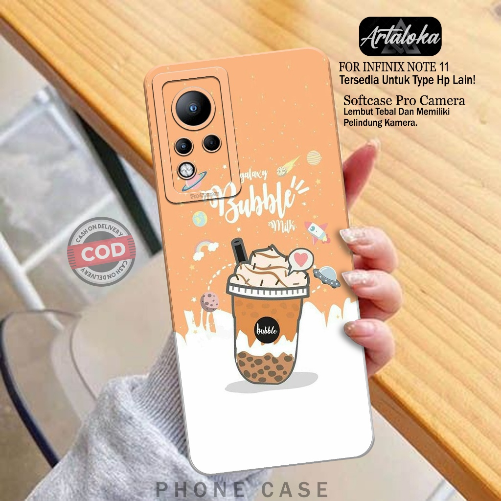 Case Hp Infinix Note 11 Fashion Case Boba Keren Softcase Infinix Note 11 Silikon TPU Pro Camera Casi