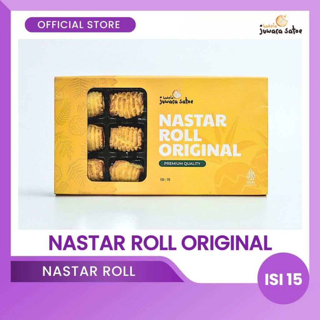 

BAKPIA JUWARA SATOE [ Isi 15 ] Roll Nastar - Oleh Oleh Khas Jogja