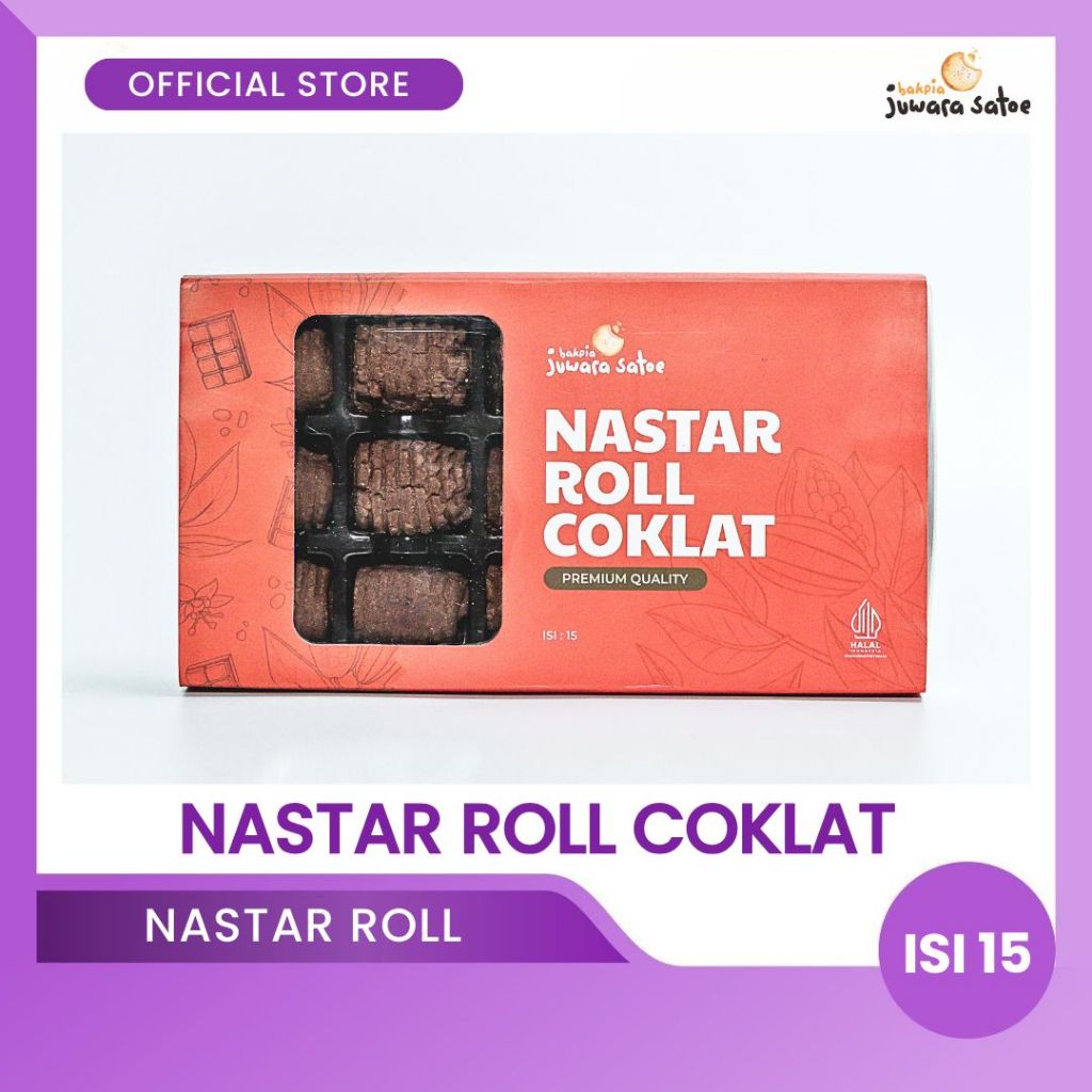 

BAKPIA JUWARA SATOE [ Isi 15 ] Roll Nastar Coklat - Oleh Oleh Khas Jogja