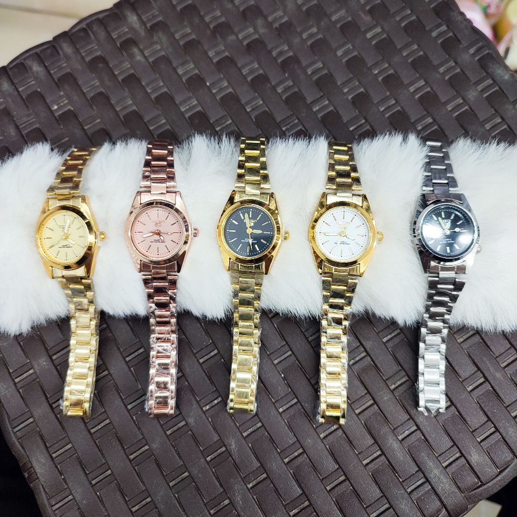 BJY0053 Jam Tangan Analog Rantai Seiko Kecil Stainless Steell / Jam Tangan Rantai Elegan Harga Grosi