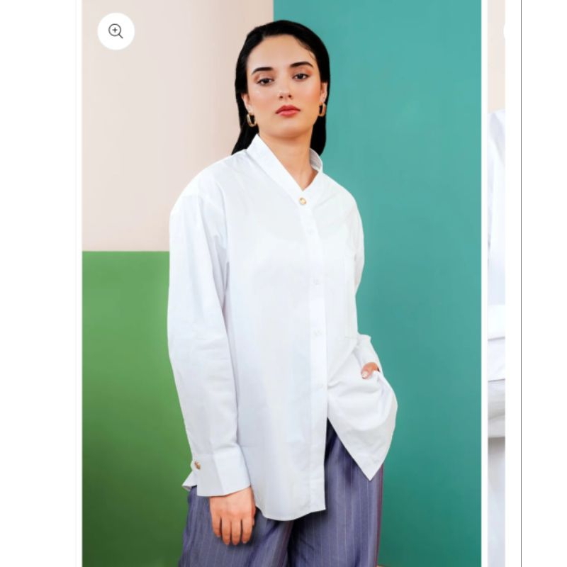 preloved shirt benang jarum white